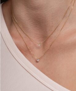 Alternative view of Colar Ponto de Luz – Banho Ouro 18K