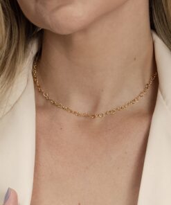 Alternative view of Colar Elos Corações - Banho Ouro 18K