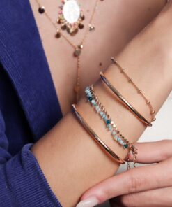 Alternative view of Bracelete com Ponta Redonda – Banho Ouro 18K