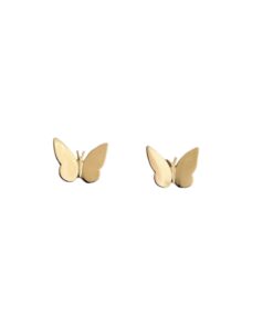 Brinco Borboleta Lisa - Banho Ouro 18K