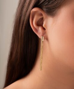 Alternative view of Brinco Fio Malha - Banho de Ouro 18K