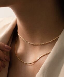 Alternative view of Choker Mini Corações – Banho Ouro 18K