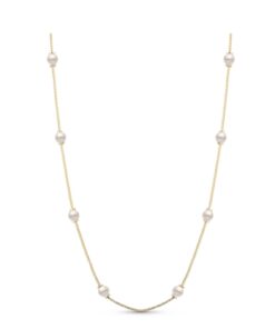 Colar Pérolas Espaçadas - Banho Ouro 18K