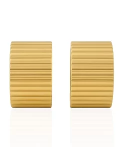 Brinco Canelado – Banho de Ouro 18K