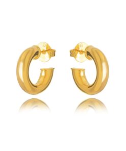 Argola Tubo – Banho Ouro 18K