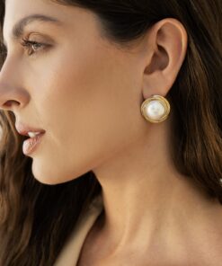 Alternative view of Brinco Nó Pérola - Banho Ouro 18K