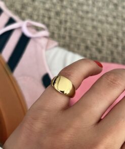 Alternative view of Anel Dedinho – Banho de Ouro 18K